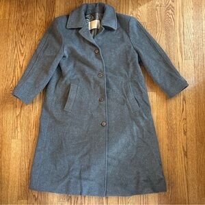 Vintage Pendleton Women’s 100% Virgin Wool Trench Coat Grey Size 12 Long